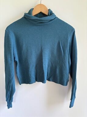 Aritzia TNA Waffle Knit Cropped Turtleneck